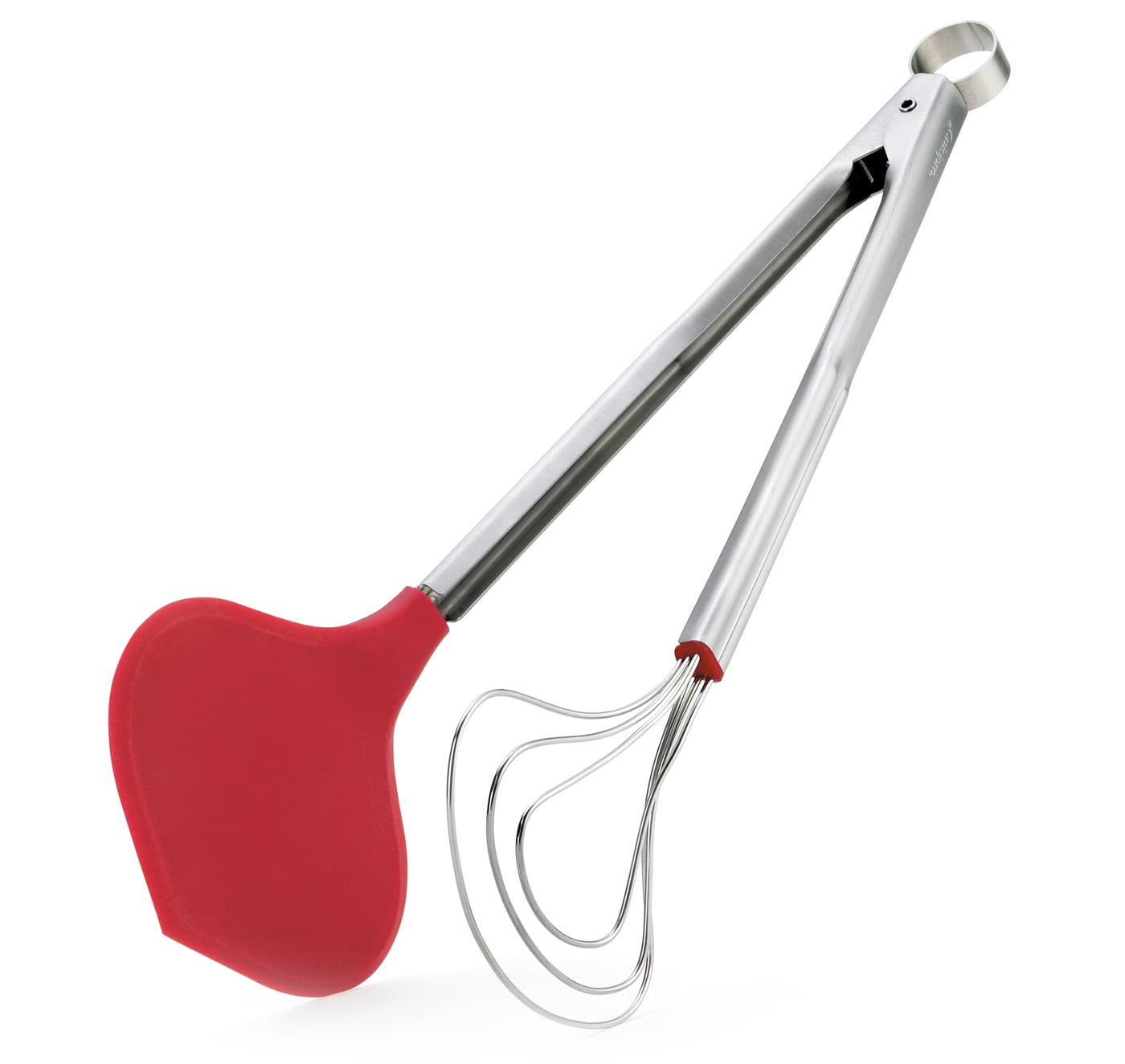 Cuisipro Steel and Silicone Fish Tongs Red