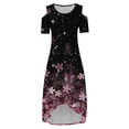 thumbnail image 4 of TIMIFIS Robe à Épaules Dénudées pour Femme Grande Taille Été Élégante Fluide Ourlet Irrégulier Robe Invitée de Mariage Robe Maxi - Printemps/été, 4 of 4