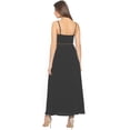 thumbnail image 3 of eloria Women's Long A-line Dress Party Wear Strip Dress Size: XL | Color: Charcoal, 3 of 6
