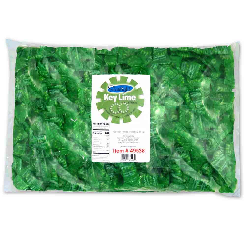 Hard Candy Discs Key Lime Flavor 5 lb Bag