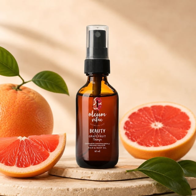 Aceite Para Cabello y Cuerpo Con Aceite Esencial De Toronja 60 ml