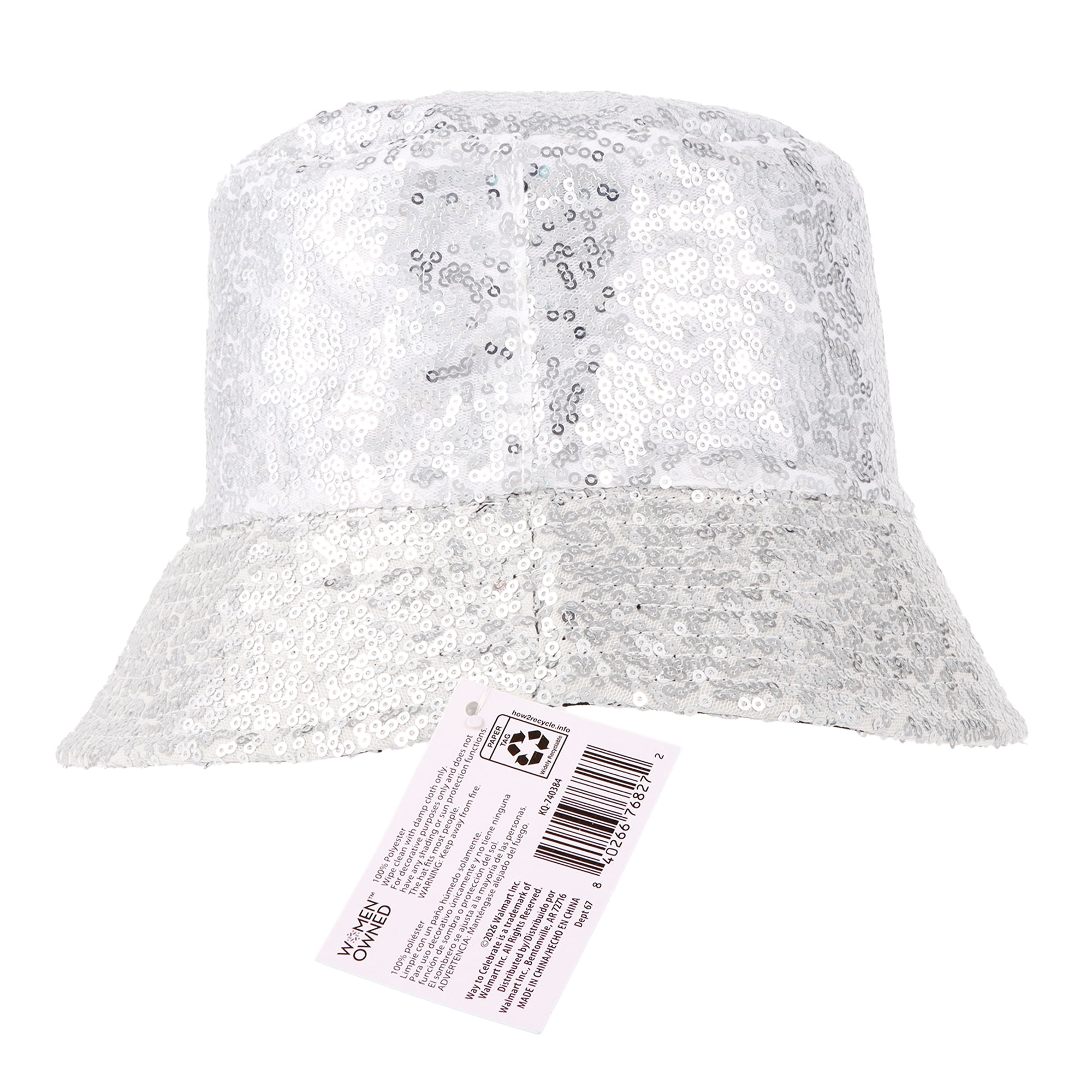 Sequin Bucket Hat, Sparkling Party Accessory for Parties and Events, by Way To Celebrate