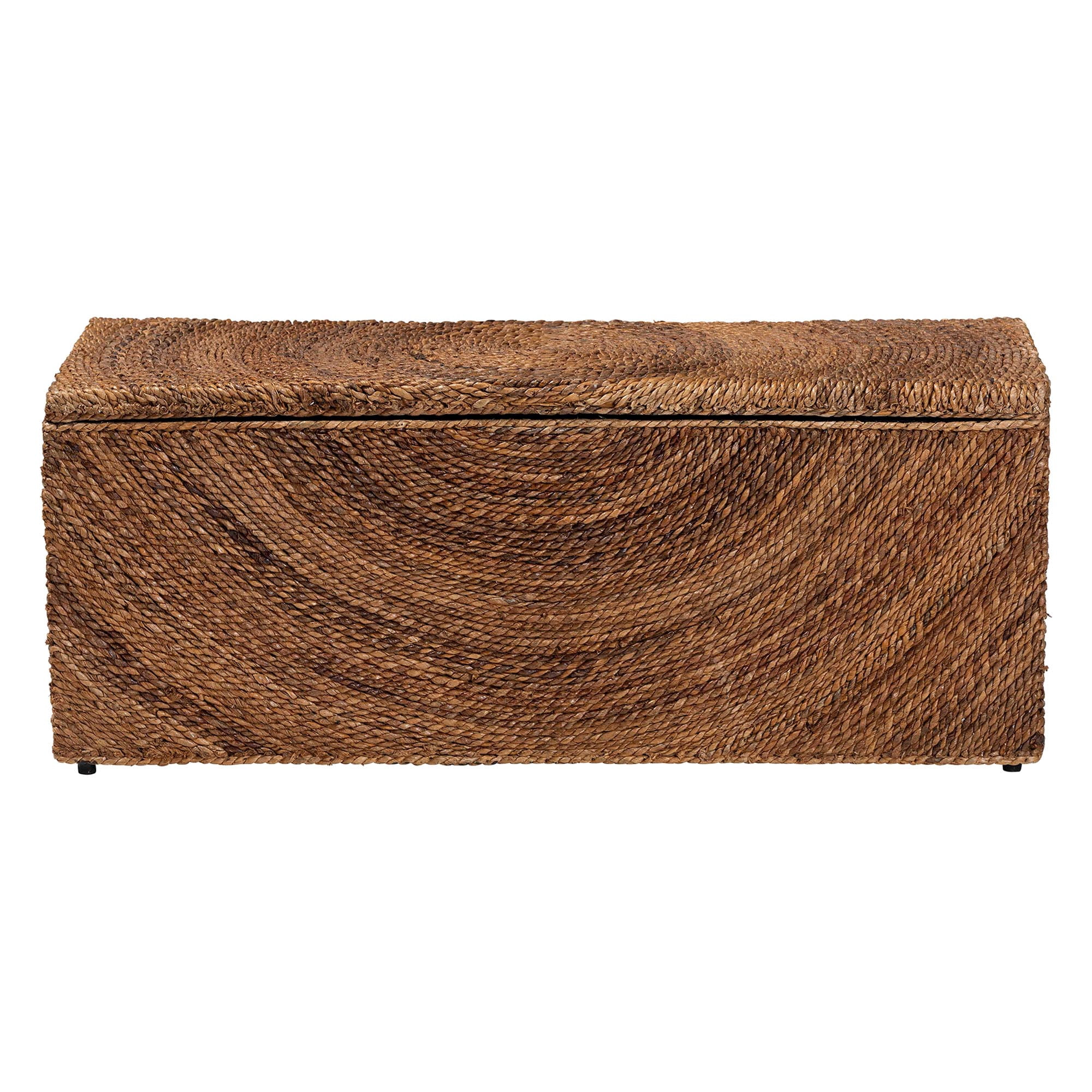 bali & pari Verino Boho Storage Bench, 20"H, Natural Brown