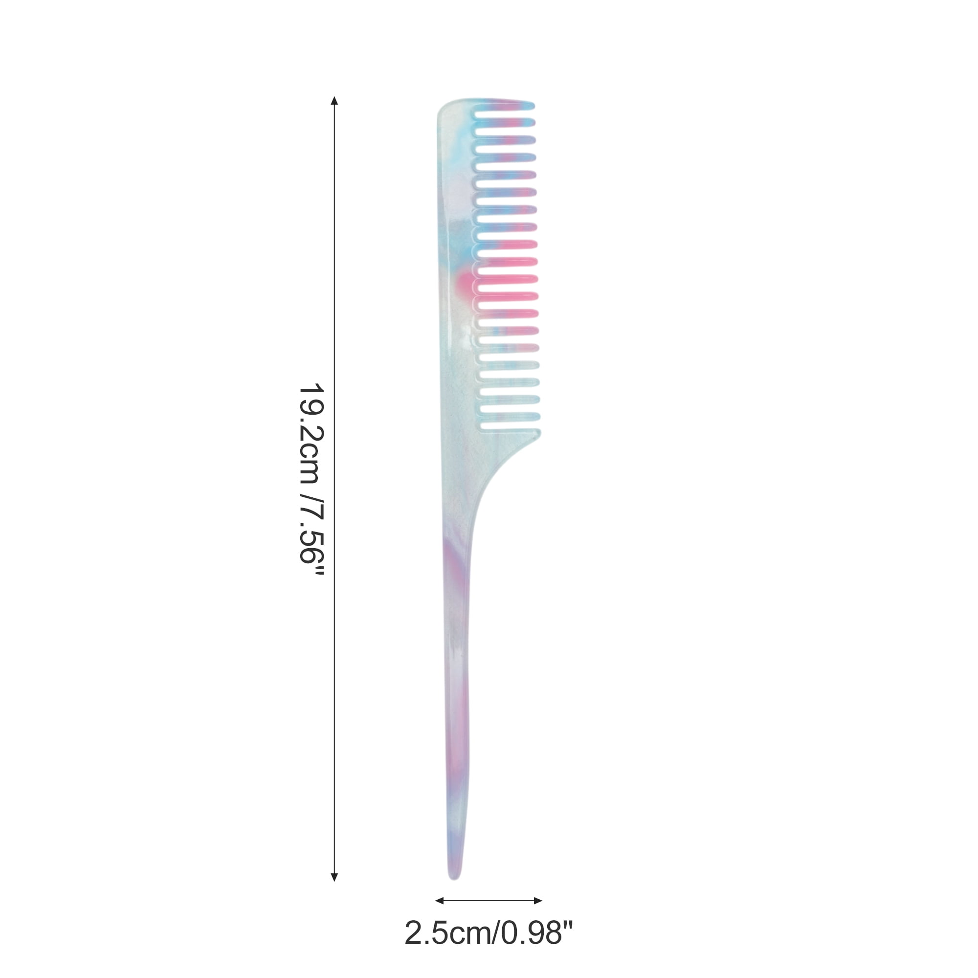 Unique Bargains 1 Pc Simple Vintage Rat Tail Comb for All Hair Types Pink, Blue