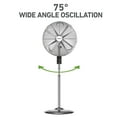 thumbnail image 6 of Holmes 16” Digital Metal Stand Fan, 3-Speed, Oscillating, Adjustable Height, Remote, Chrome, 6 of 10
