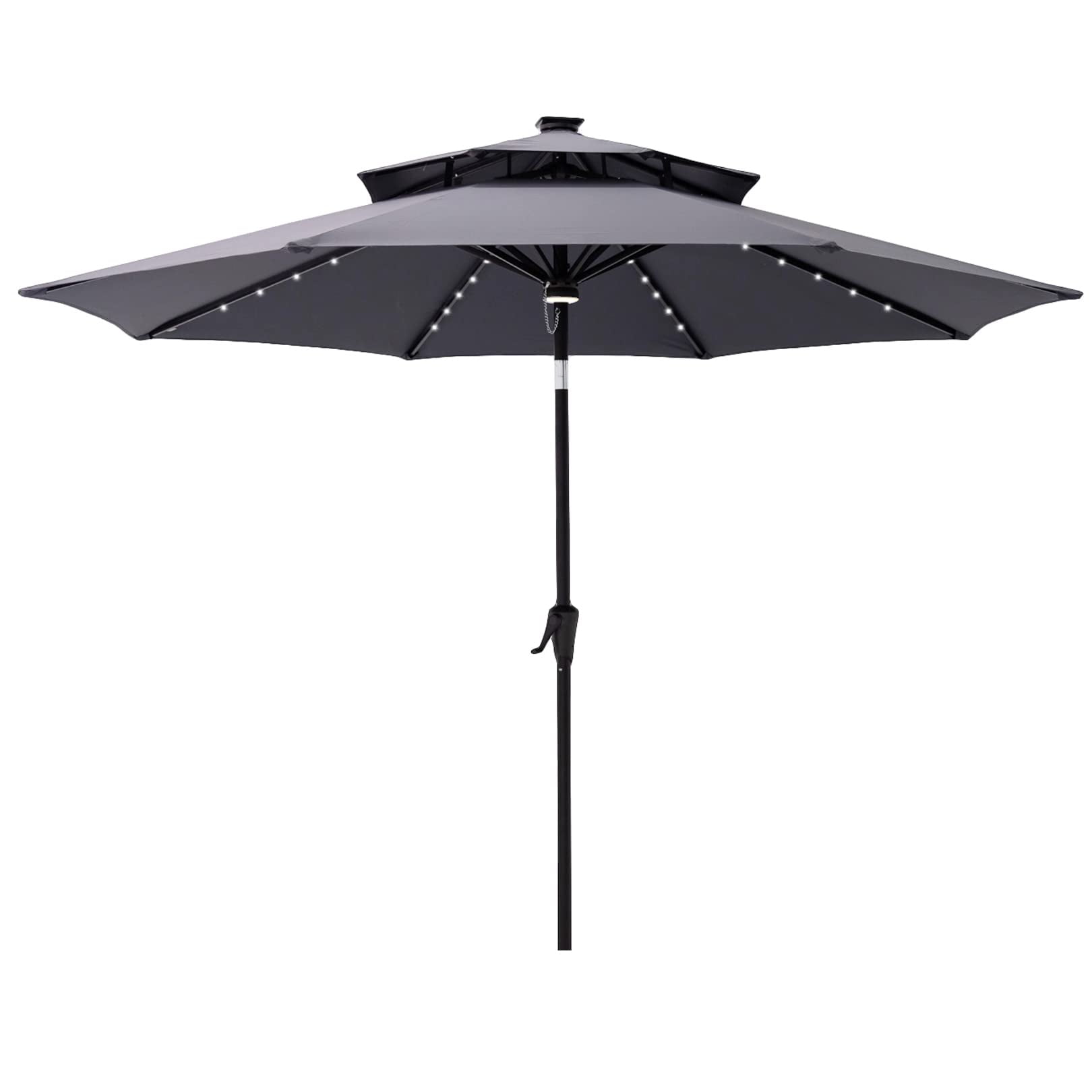 CHopetree 9 ft Double Top Outdoor Patio Market Table Umbrella with