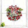 thumbnail image 5 of Christmas Decorations Wreath With Red Berries And Holiday Door Hanger For Home Hotel Window, 5 of 6