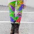 thumbnail image 5 of Feancey Lighting Sales Women's Holiday Leggings Novelty Mask Print Mardi Gras Yoga Pants Soft Stretchy Tummy Control High Waisted Workout Tights Slim Carnival Party Skinny Pant Multicolor XL, 5 of 7