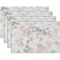 thumbnail image 3 of Placemats Set of 4, Rose Gold Marble Dining Table Place Mats Heat Resistant Non Slip Washable Linen Kitchen Table Mats for Outdoor Indoor Decor, 3 of 6