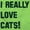 Lime, variant on I Really Love Cats Enthused Pet Lover Plus Size Graphic Tank Top Brisco Brands 2X