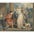 thumbnail image 2 of Richard Westall 14x12 Gold Ornate Wood Frame and Double Matted Museum Art Print Titled - Rosebud, or the Judgement of Paris (1791), 2 of 4