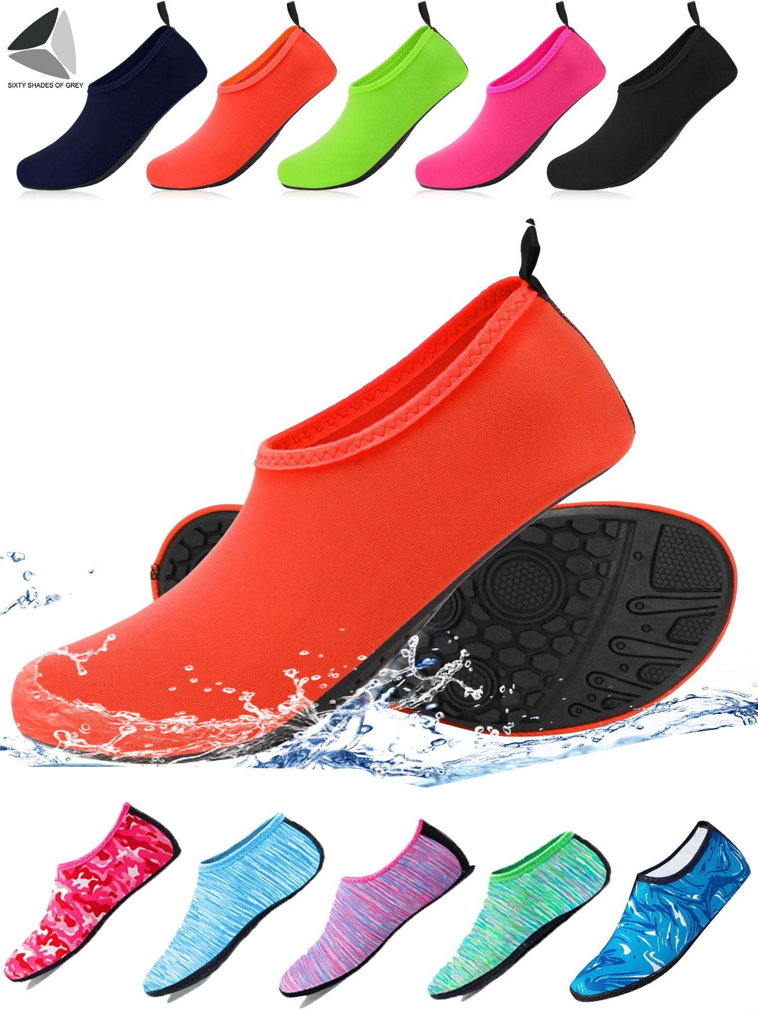 Men Water Shoes Barefoot Aqua Socks Quick-Dry Beach Swim Sports Exercise Slip On 