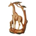 thumbnail image 5 of Safari Savannah Giraffe Family In Scenic Forest Faux Wooden Cutout Figurine, 5 of 9
