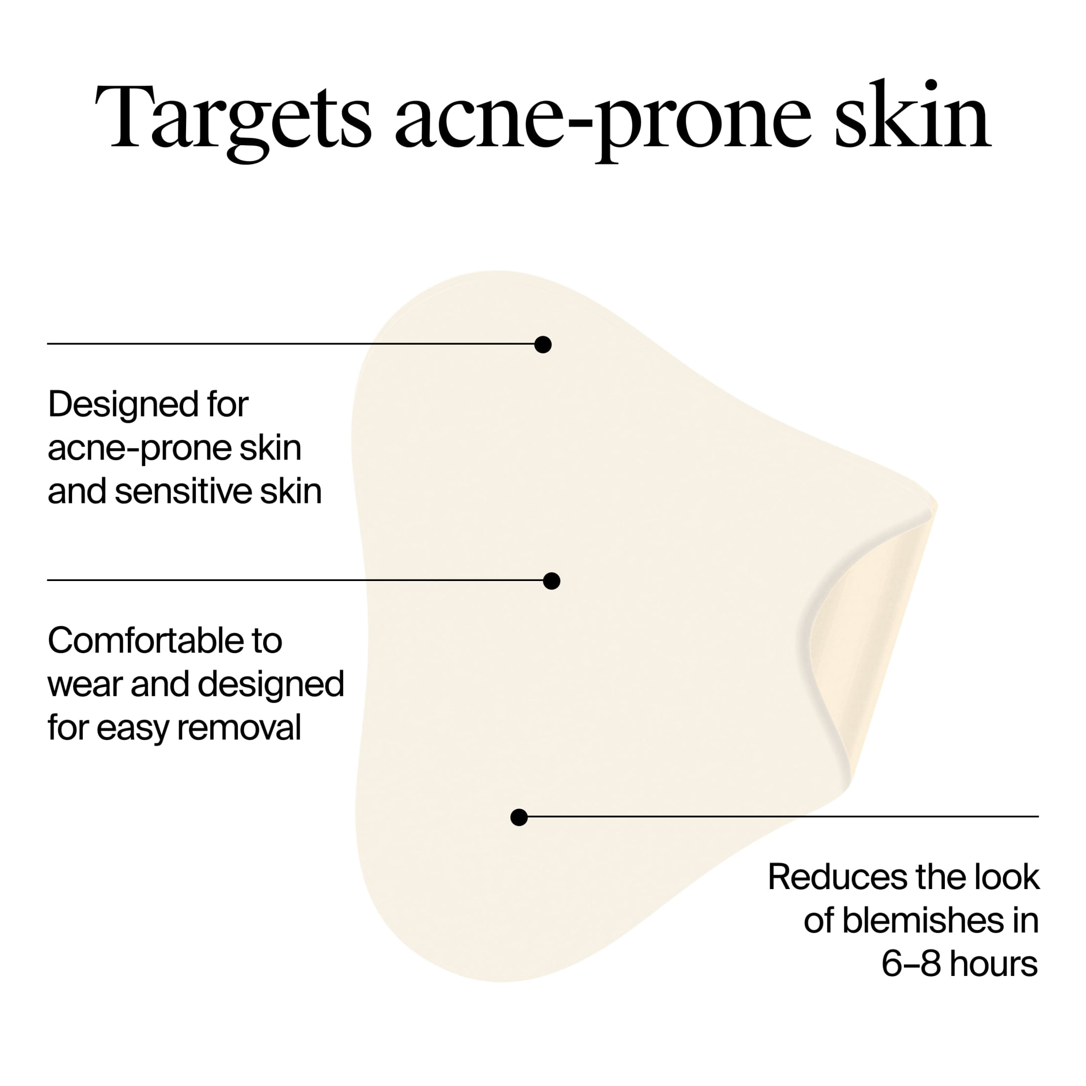 Neutrogena Hydrocolloid Triangle Acne Patches, Sensitive Skin, 10 Count