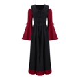 thumbnail image 4 of FcBaudy Robes pour Femmes, Robes d'Été pour Femmes Médiévales Européennes et de Cour Coupe Ajustée à Lacets Ourlet Grand Robe Patchwork Ensemble Robe Femme, 4 of 6
