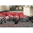 thumbnail image 2 of Tree Rugs, Office Decor Rugs, Step Rug, Trees With Red Flowers Rugs, Office Rug, Area Rug, Landscape Rug, Red Rugs, Indoor Rug, Large Rugs, 2.6'x6.5' - 80x200 cm, 2 of 8