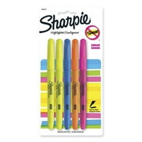 Sharpie Pocket Style Highlighters, Assorted Ink Colors, Chisel Tip, Assorted Barrel Colors, 5/Set(SAN1908101)