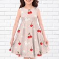 thumbnail image 2 of Girls 2025 Summer Dresses Sleeveless Floral Dress Summer Casual A-Line Sundress with Flowers ,Sie:160, 2 of 4
