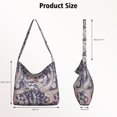 thumbnail image 4 of Chic Bohemian Vintage Print Large Capacity Tote Bag with Zipper Closure & Interior Pockets, 4 of 5