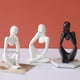 thumbnail image 4 of Escultura de pensador abstracto, artesanía, figuras, estatuas, decoración para el hogar y la oficina, regalos Blanco Derecha, 4 of 9