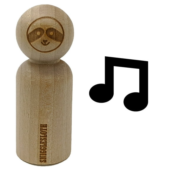 Music Eighth Notes Rubber Stamp for Scrapbooking Crafting Stamping - Small 3/4 Inch