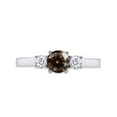 thumbnail image 2 of AFFY White & Champagne Natural Diamond Three Stone Fancy Ring in 14K Solid Gold (0.75 cttw), 2 of 6