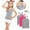 Hot pink+2Gray, variant on FamilyThread Toddler Baby Girls Cotton Sleeveless Tank Top Colorful Undershirts Kids 12 Months- 12Years 3-Pack