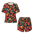 thumbnail image 2 of Yiaed Tomatoes Print Short Sleeve Pajama Sets for Women Casual Crew Neck 2 Piece Lounge Sets Women's Short-Sleeved Pajama-XX-Large, 2 of 5