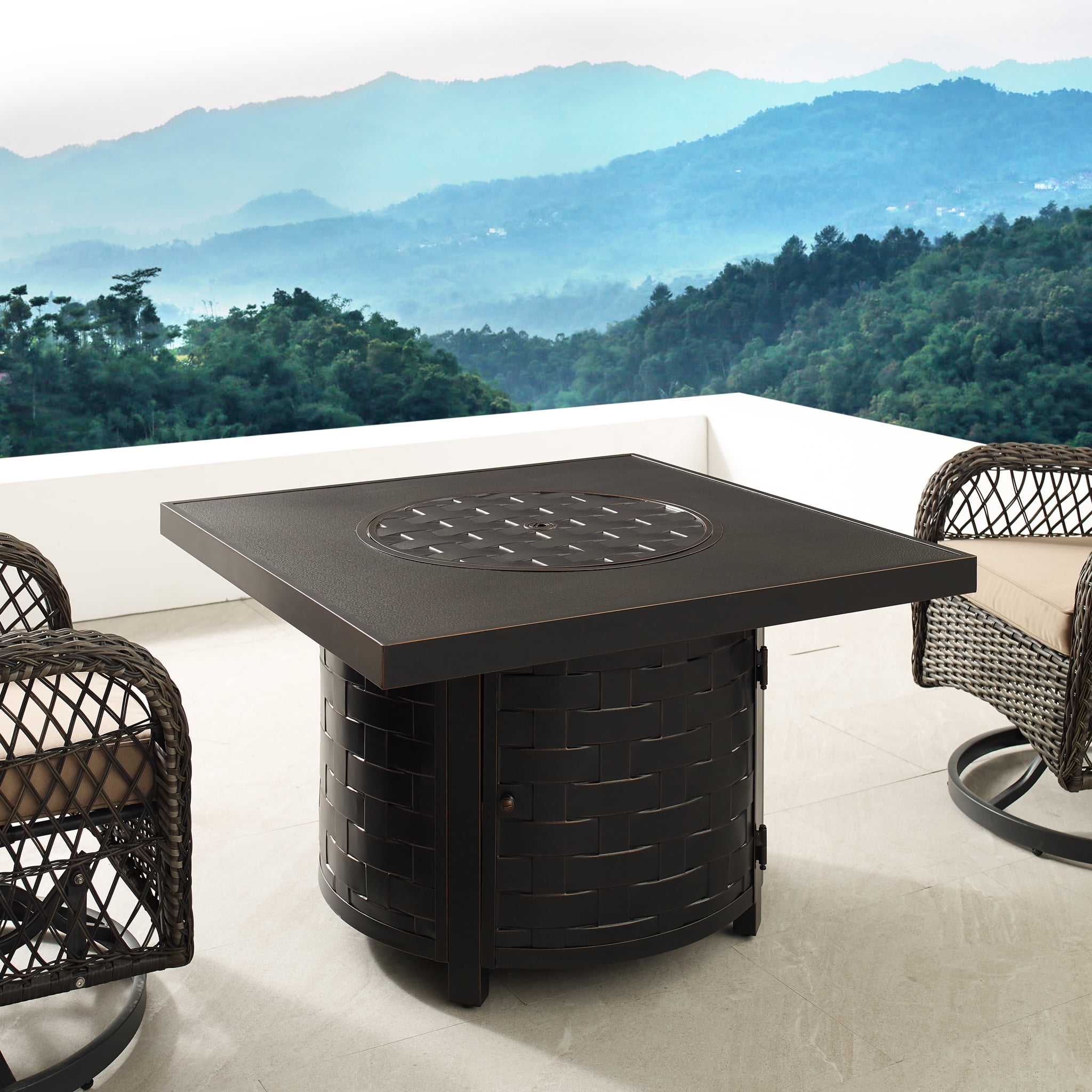 Henley Square Aluminum LPG/NG Fire Pit