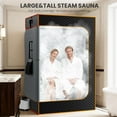 thumbnail image 2 of FICISOG Upgraded Portable Steam Sauna Room with 3L&1200W Steamer, Home Sauna Tent with Chair, 3.9'x2.9'x5.9' Extra Large Size 2-Person Spa Steam Sauna Box with Remote Control, 9 Levels Heating, 2 of 8