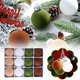 thumbnail image 2 of Juego de 15 bolas decorativas de terciopelo para árbol de Navidad, irrompibles, U5Q0, 2 of 7
