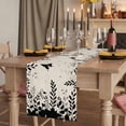 thumbnail image 2 of Table Runners 48 Inches Long Dress Scarves, Spring Botanical Farmhouse Kitchen/Dining Table Runner, Short Coffee Tablerunners, Black Eucalyptus Butterfly Rustic 13x48 Inch, 2 of 9