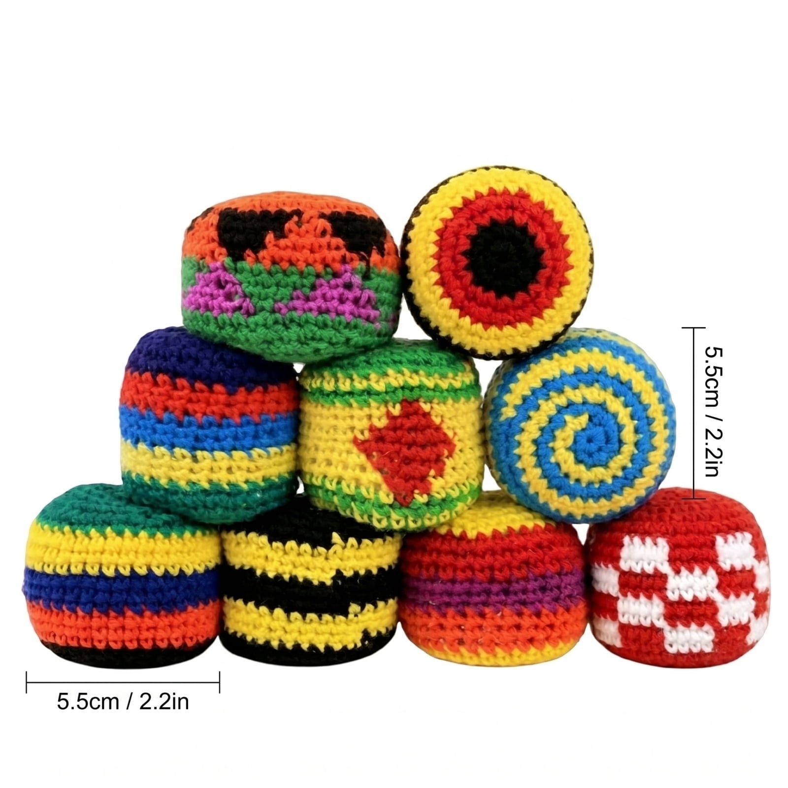9Pcs Vibrant Assorted Color Canvas Sandbags Tossing Toys, Kids Outdoor Lawn Activity Motor Skills Target Tossing Game, Heavy Duty Double Stitched Tear Resistant Outdoor Play Equipment For Boys Girls