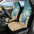 thumbnail image 2 of Yuyamidu Sea Turtle Car Front Seat Covers 2 pcs Set Vehicle Seat Protective Covers, Fit Most Cars, Sedan, Truck, SUV,Van, 2 of 7