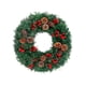 thumbnail image 4 of Artificial Christmas Wreath With Pinecone Red Berries Led Light Garland For Front Door Wall Farmhouse Decor Outdoor Indoor Party Supplies, 4 of 5