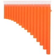 WORGEOUS Pan Flute Pipes Traditional Instrument Instruments Child Student Orange