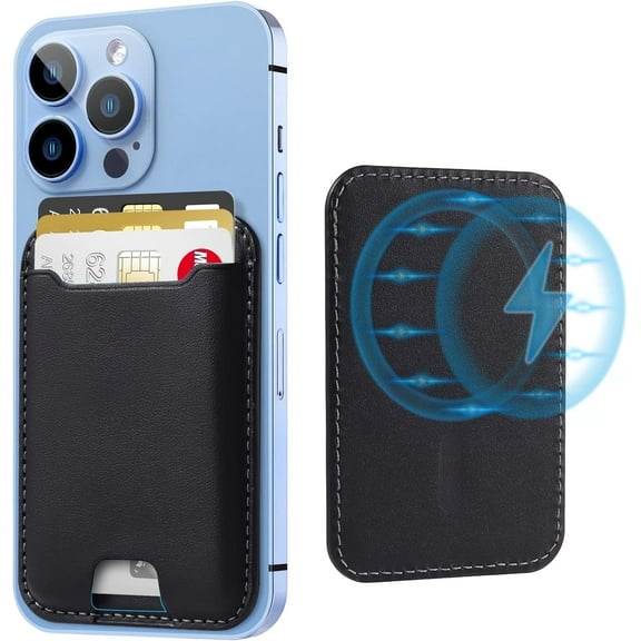 ExtreLife Magnetic Phone Wallet | MagSafe Compatible Card Holder with RFID Protection for Back of iPhone 16/15/14/13/12 Series, Black