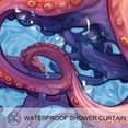 thumbnail image 3 of Octopus Waterproof Shower Curtain Set with Hook, Printed Design for Bathroom Decoration - Includes Shower Curtains and Bathroom Curtains, 3 of 5