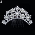 thumbnail image 6 of Grofry Hair Clip Women Wedding Flower Rhinestone Faux Pearl Bridal Hair Comb Jewelry, 6 of 6