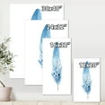 thumbnail image 4 of Designart ' Abstract Blue Boho Feathers ' Bohemian & Eclectic Canvas Wall Art Print, 4 of 4