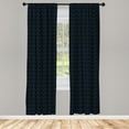 thumbnail image 4 of Ambesonne Dark Blue Window Curtains, Chevron Neon Effect, Each 28" W x 95" L, Dark Blue Yellow Green, 4 of 4