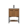 thumbnail image 3 of 24 inch single bathroom vanity in walnut brown, 3 of 8