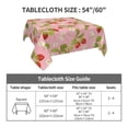 thumbnail image 7 of Wukai Strawberry Floral Waterproof Tablecloth for Kitchen Dining, Fits Square Tables for 2-4 Seats -60"x60", 7 of 7
