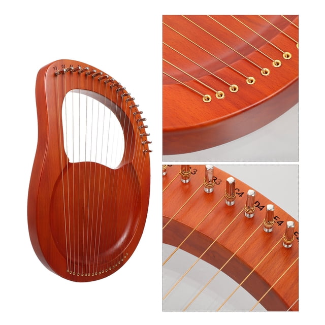 KAKOWELY 1 Set Portable Harp Instruments Wood Color Music Production