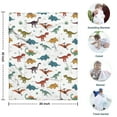 thumbnail image 4 of White Dinosaurs Pterosaurs Plants Pattern Blanket,Comfortable Soft Flannel Throw Blanket,All Season,Warm Lightweight Blankets for Sofa Bed Couch Living Room Chair,30"x40", 4 of 4