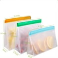 thumbnail image 2 of 3pcs Reusable Food Storage Bags, Silicone Leakproof Freezer Bags, Reusable Bags For Travel/Home Storagation, Gallon Bags, Sandwich Bags, Snack Bags (BPA Free), 2 of 10