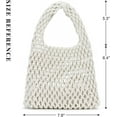 thumbnail image 2 of Kukuzhu Small Crochet Tote Bag for Women Summer Mesh Woven Handbags Beach Hobo Bag, 2 of 6