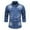 Blue, variant on NaWent Reduced Men's Denim Shirt Motorcycle Denim Distressed Solid Color Pocket Button Long Sleeved Lapel Shirt with Chest Pockets Navy XXL