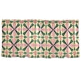 thumbnail image 7 of Yayeee Kitchen Curtains Tier Set of 2 Light Filtering 57"x36" Over Sink Window Panels, Pink Symmetrical Stars, 7 of 7