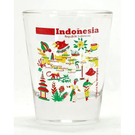 

Indonesia Landmarks and Icons Collage Shot Glass